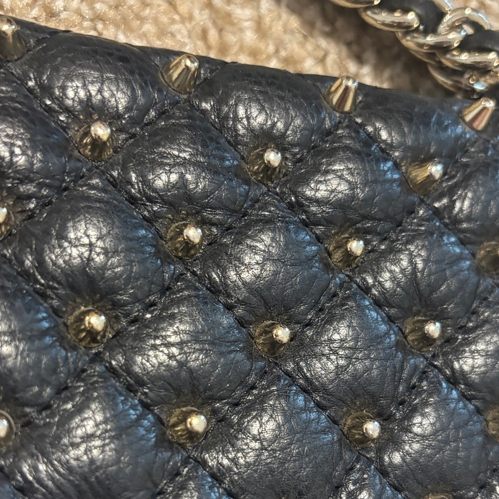 Rebecca Minkoff Black Quilted Chain Shoulder Bag - Picture 2 of 10